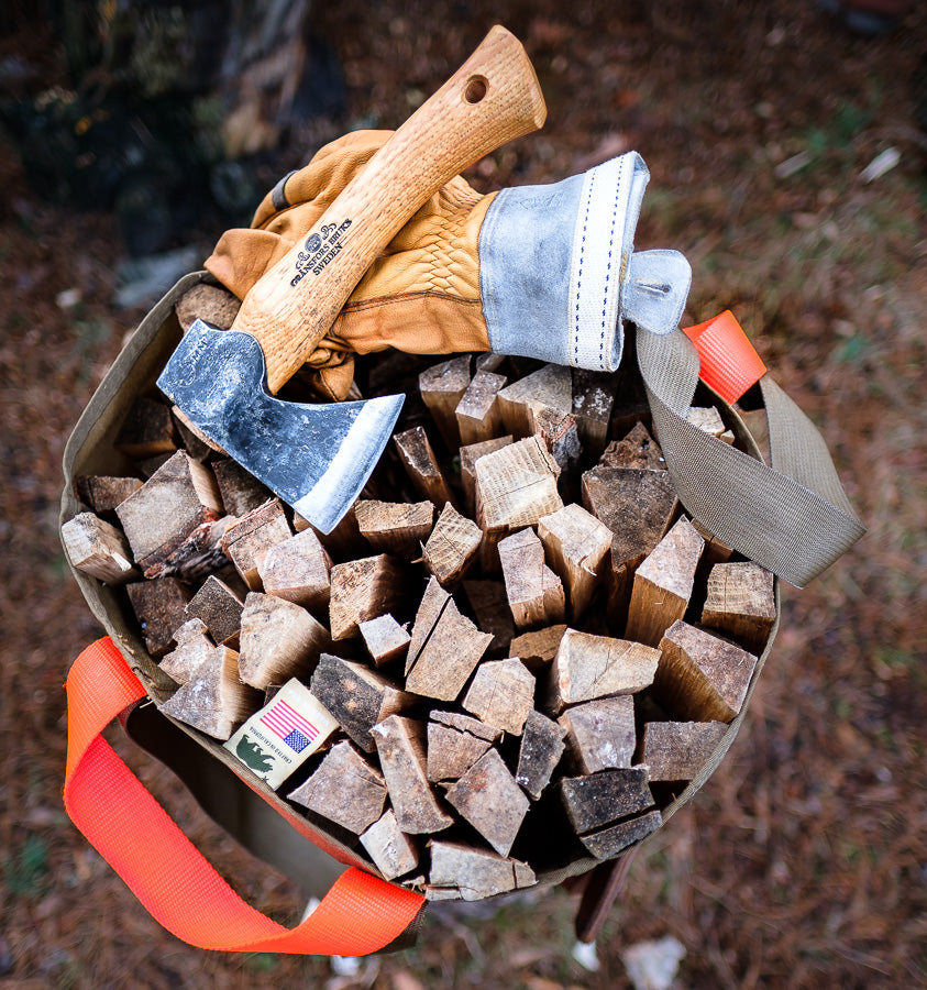 Alpha Tote bag full of wood