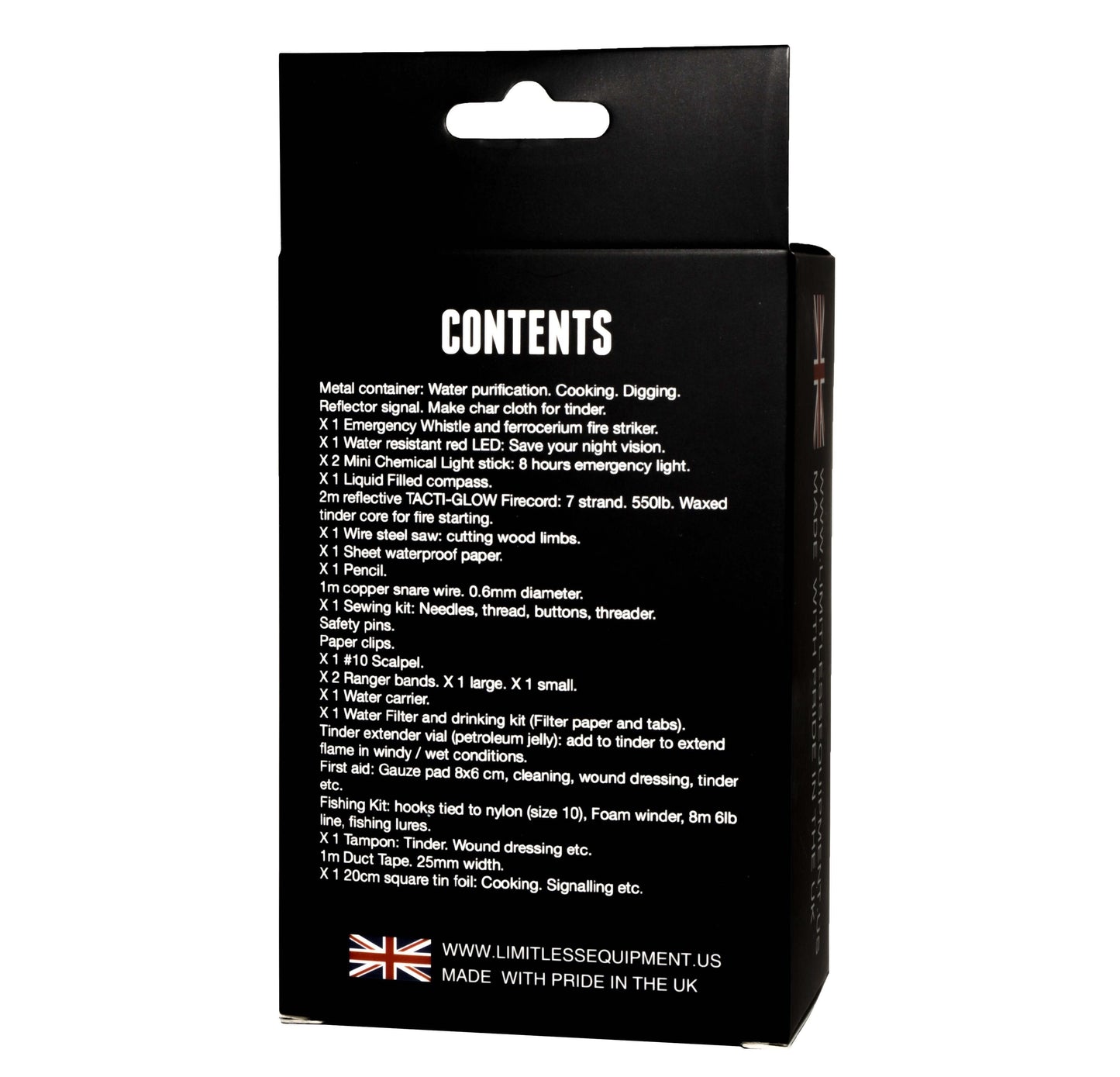 Limitless Equipment MARK 1 Pro Survival Kit: UK MADE, pocket size, pro level contents. 40+ items - Limitless Equipment