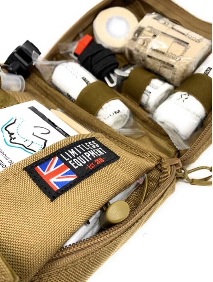 Limitless Equipment Alpha First Aid Kit (GEN 2): IFAK for military, camping, hiking, survival and car use. - Limitless Equipment