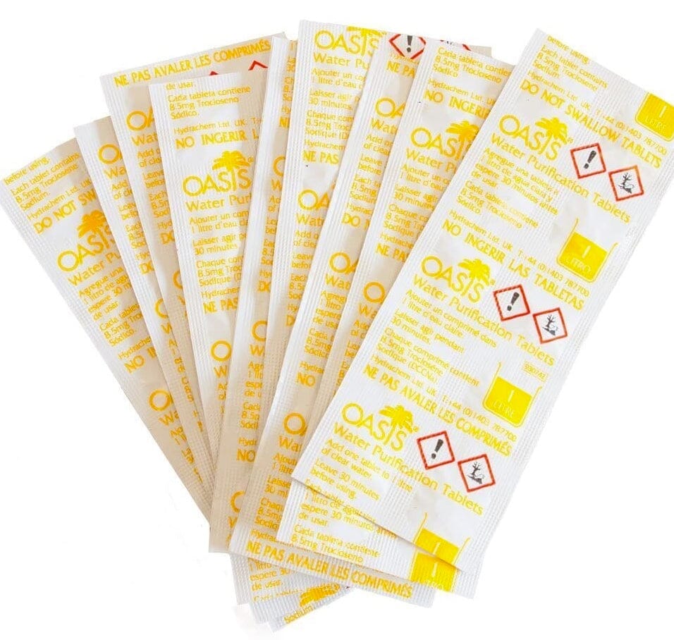 OASIS WATER PURIFICATION TABLETS - 8.5mg British Army Issue Survival Tablets - Limitless Equipment